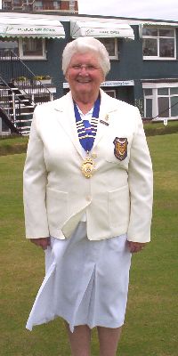 President of Bognor Regis Bowls Club Alma Harrison